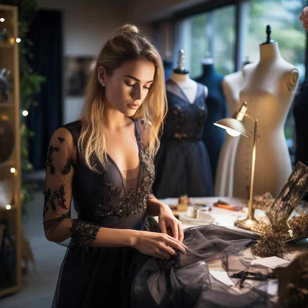 Images of custom-made couture outfits that demonstrate the uniqueness and attention to detail of your designs.