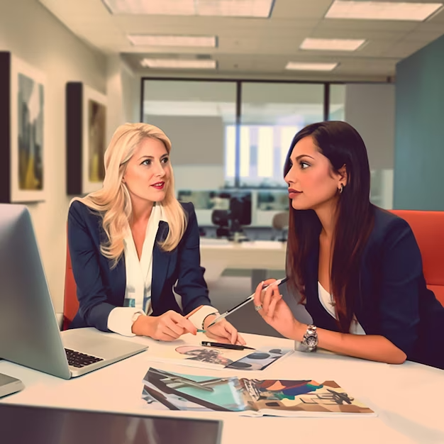 Photos of your team collaborating with clients, discussing designs and preferences.